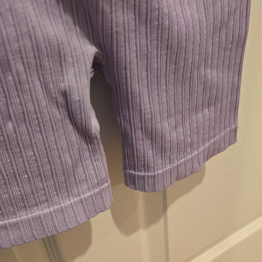 Art Class Lavender Ribbed Shorts - Picture 5 of 8